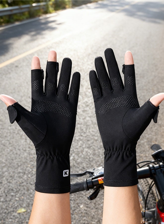 Women's Gloves Driving Gloves Non-slip Sun Protection Summer UV Protection Gloves,Breathable Non Slip Full Finger Cycling Gloves for Hiking Golfing Riding - Image 3